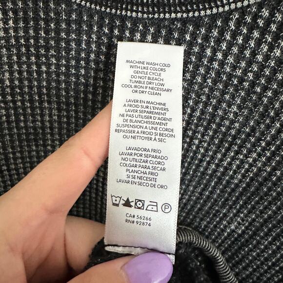 Splendid Sweater Womens XS Acid Wash Grunge Y2K Whimsigoth Asymmetrical Black - Picture 10 of 10